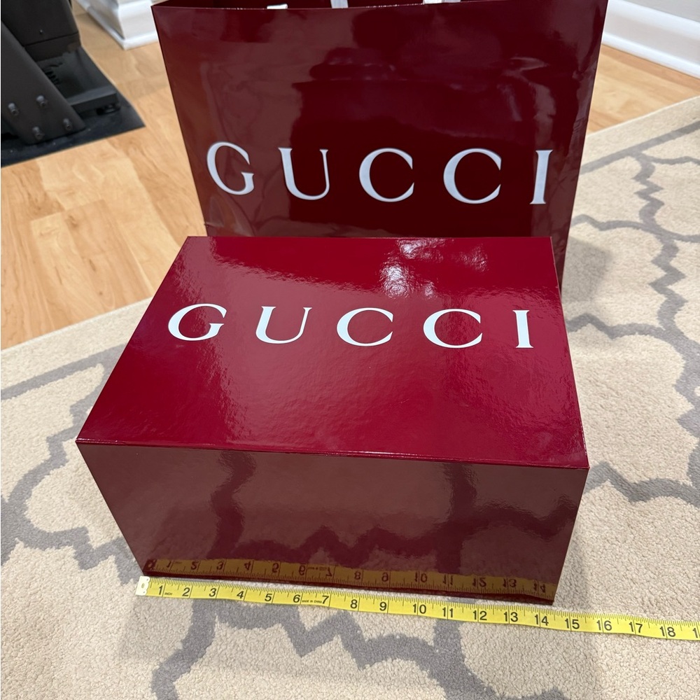 Gucci Burgundy Gift Box and Bag